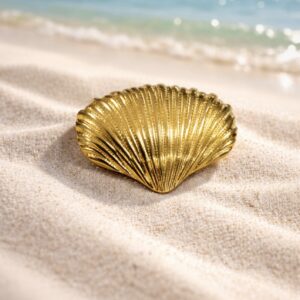 Sea shell gold ring