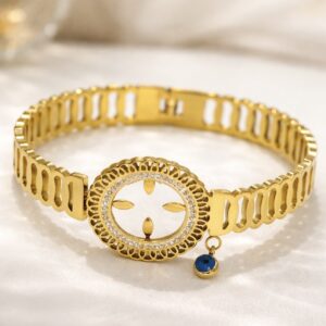 Evil eye gold bracelet
