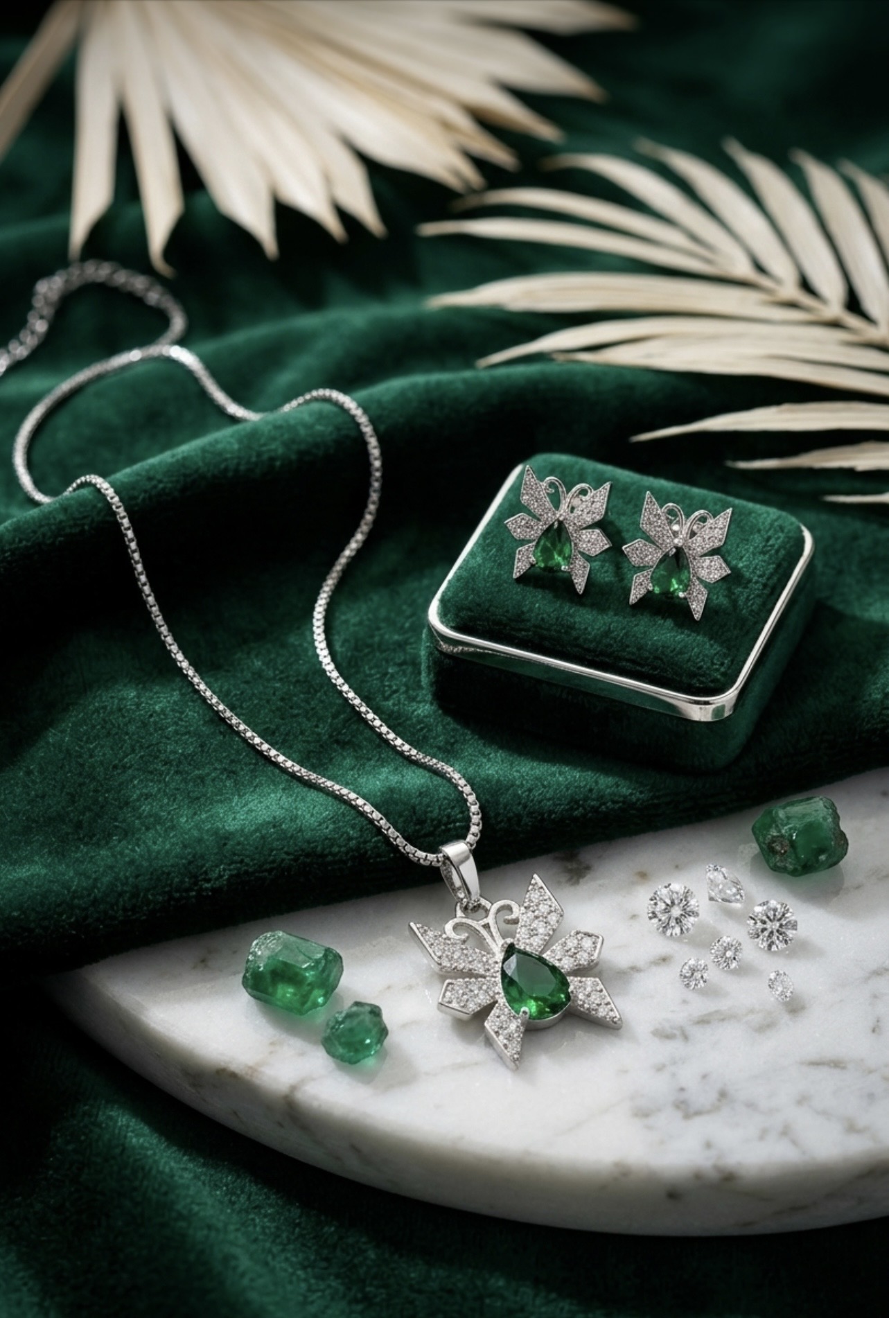 Green butterfly set